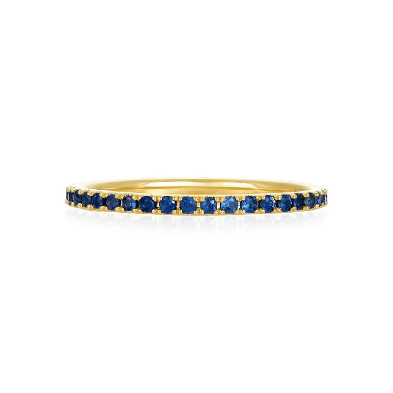 bridal pearl necklaces for women -TIBAL Sapphire Eternity Band