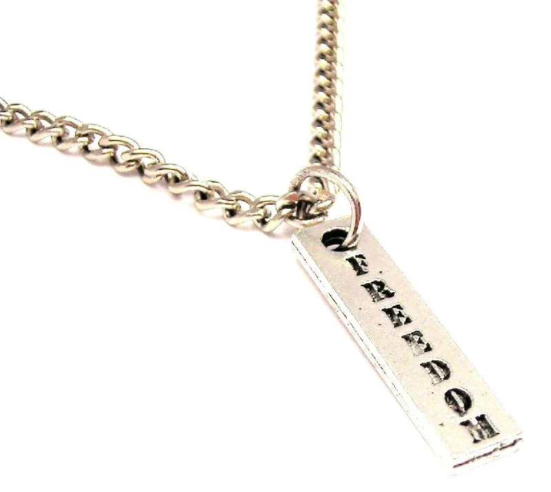 elegant chain necklaces for women -Freedom Single Charm Necklace