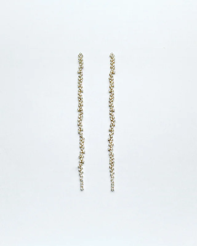 hoop earrings for women -Diamond Rain Earrings