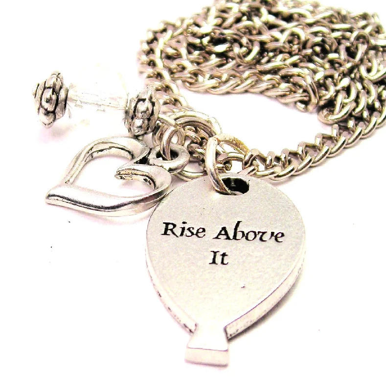 luxury necklaces for brides -Rise Above It Balloon Necklace with Small Heart