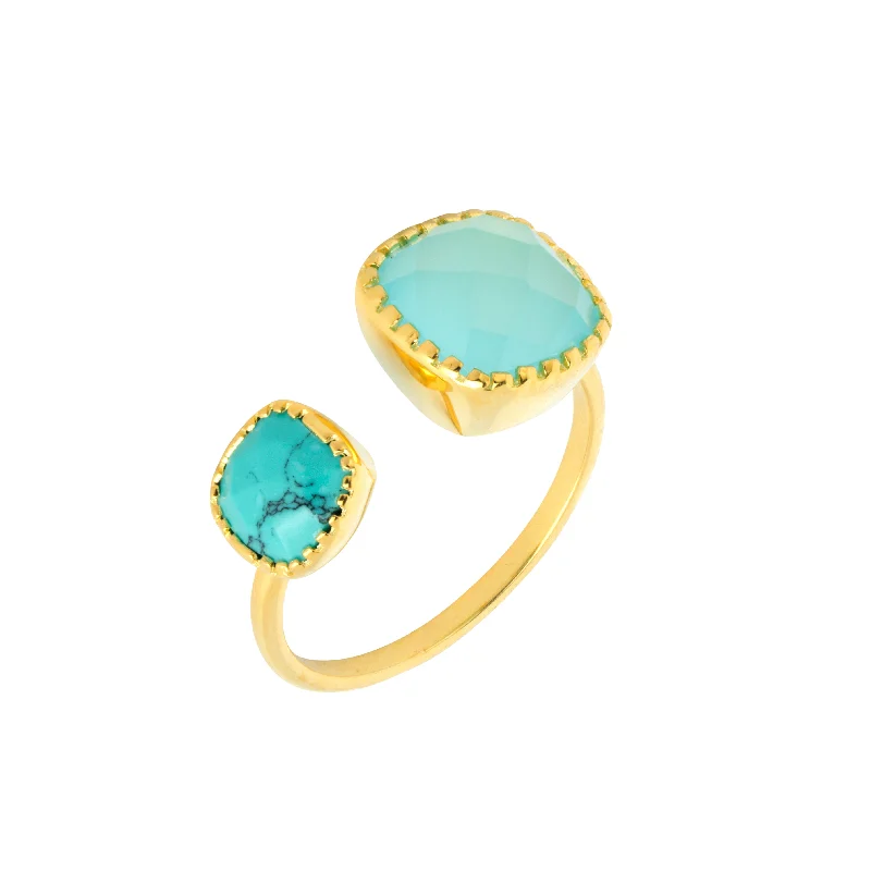 minimalist rings for women -Nora Ring Aqua