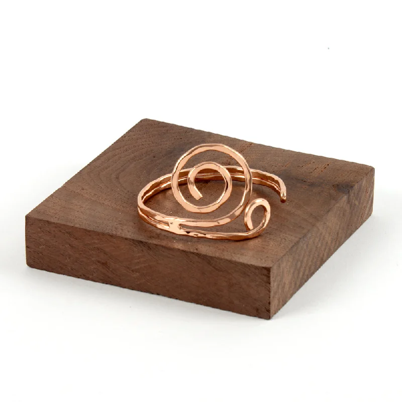 adjustable gold bracelets for women -Dalia Cuff - Rose Gold