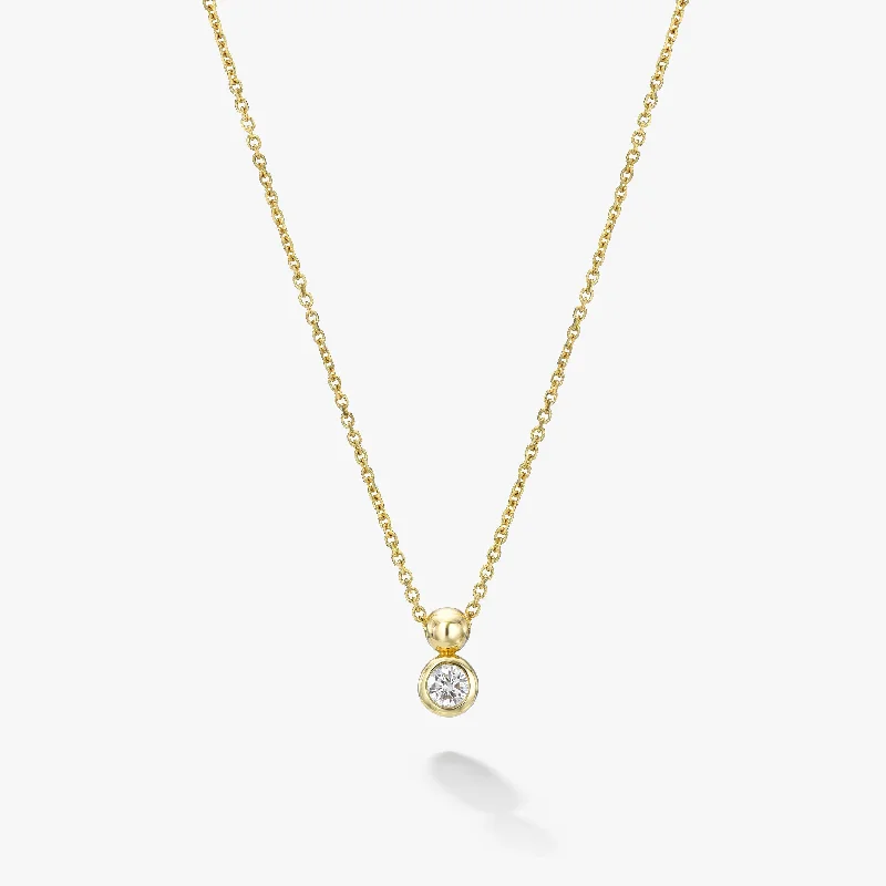 birthstone pendant necklaces -Diamond Solo Necklace