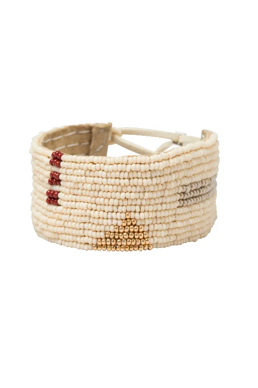 bohemian style bracelets for women -Narrow Pembetatu Leather Cuff