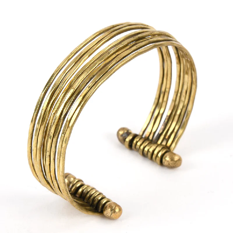 mixed metal bracelets for women -Hammered Metal Cuff