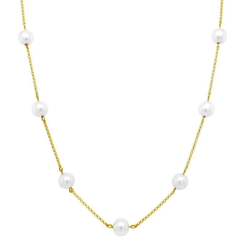 delicate pearl necklaces for women -Pearls by the Yard Necklace