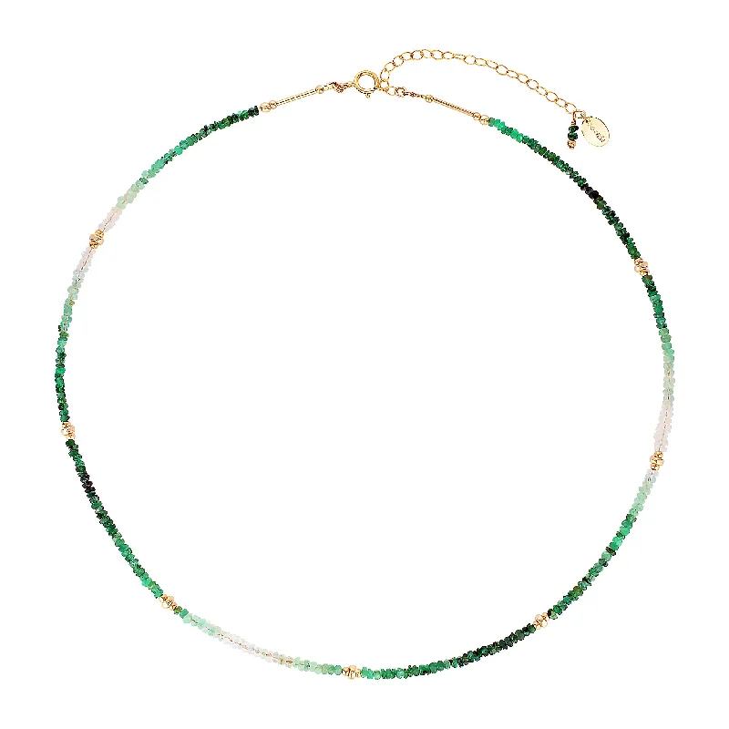 chunky necklaces for women -Emaan Choker Necklace ~ Zambian Emerald