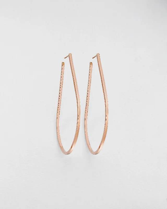 luxury earrings for women -Teardrop Hula Earrings