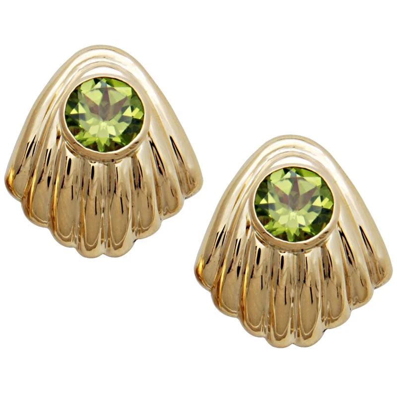 custom engraved earrings -Earrings - Peridot