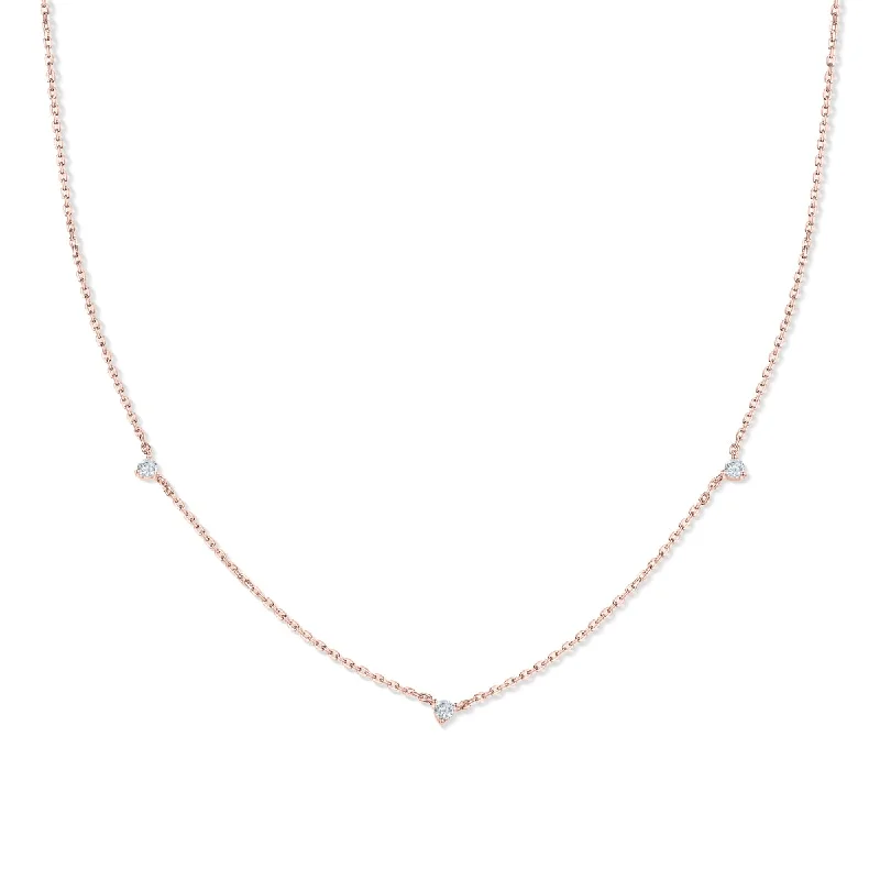 silver chain necklaces for women -The Faith - Rose Gold