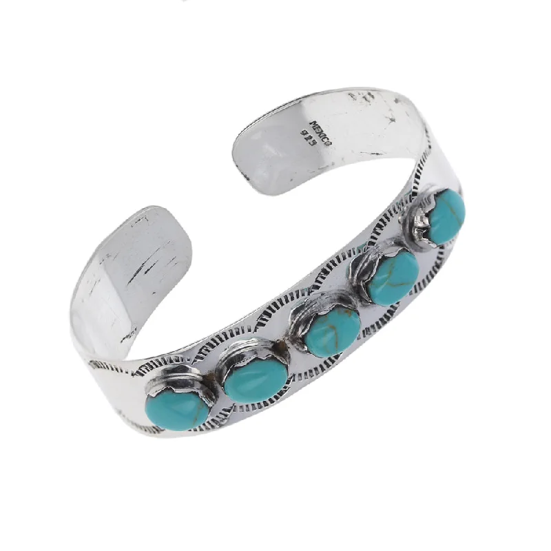 delicate bangles for women -Navajo Turquoise Cuff