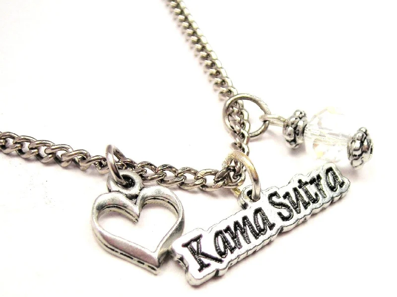 wedding necklaces for women -Kama Sutra Necklace with Small Heart