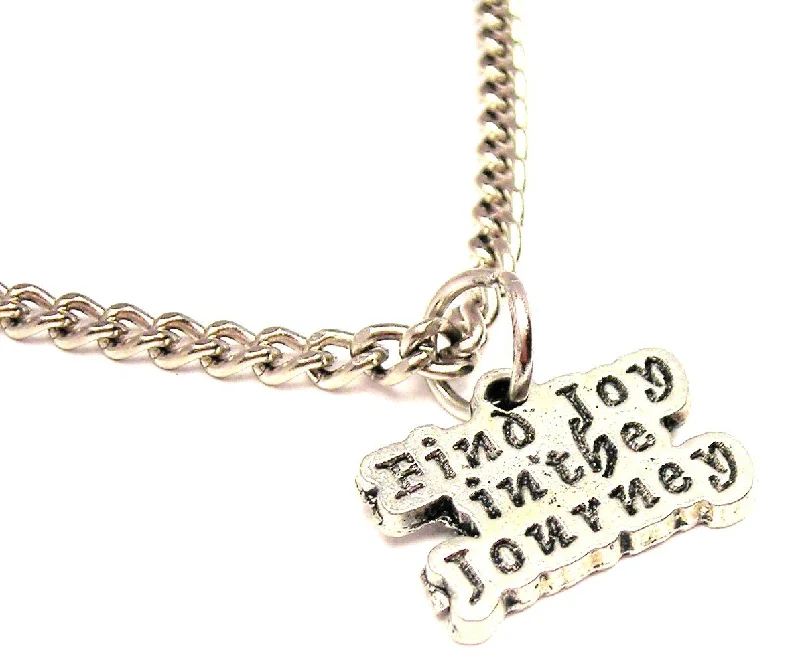 charm necklaces for women -Find Joy In The Journey Single Charm Necklace