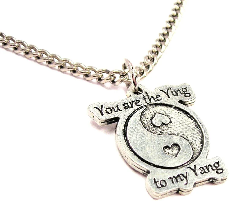 moonstone necklaces for women -You Are The Ying To My Yang Single Charm Necklace