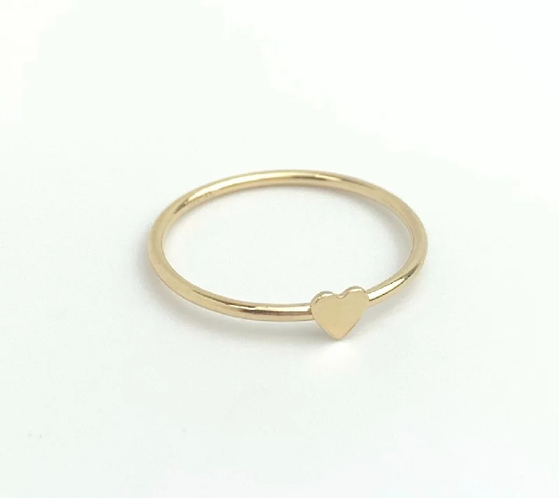 emerald rings for women -Gold Filled Heart Ring