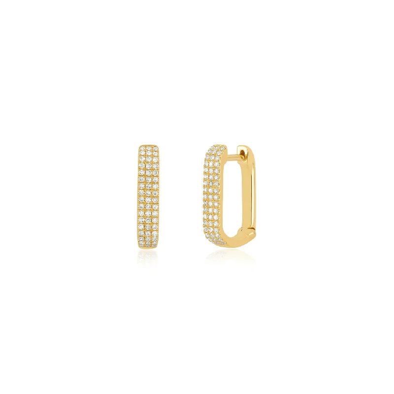 designer earrings for women -Diamond Jumbo Lola Hoop Earring