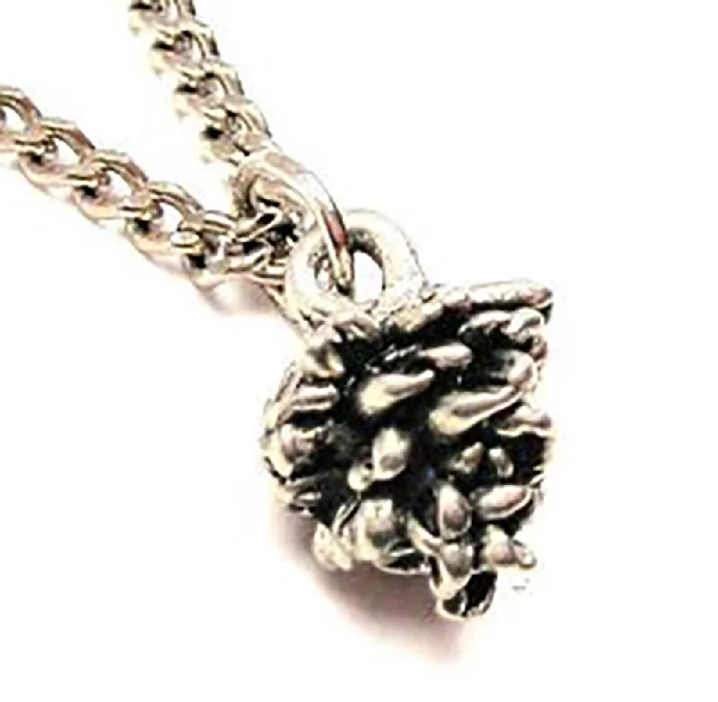 fashion choker necklaces -Full Pine Cone Single Charm Necklace