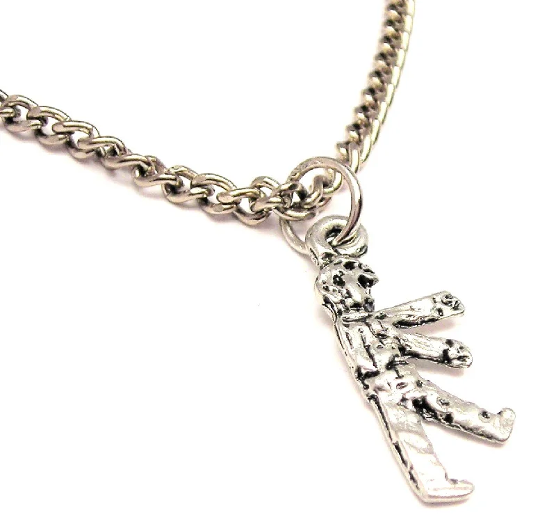 men's style necklaces for women -Little Walking Zombie Single Charm Necklace