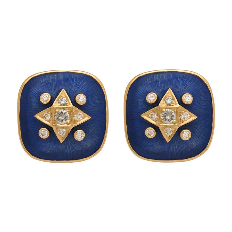 crystal stud earrings for women -Earrings- Diamond (Enamel)