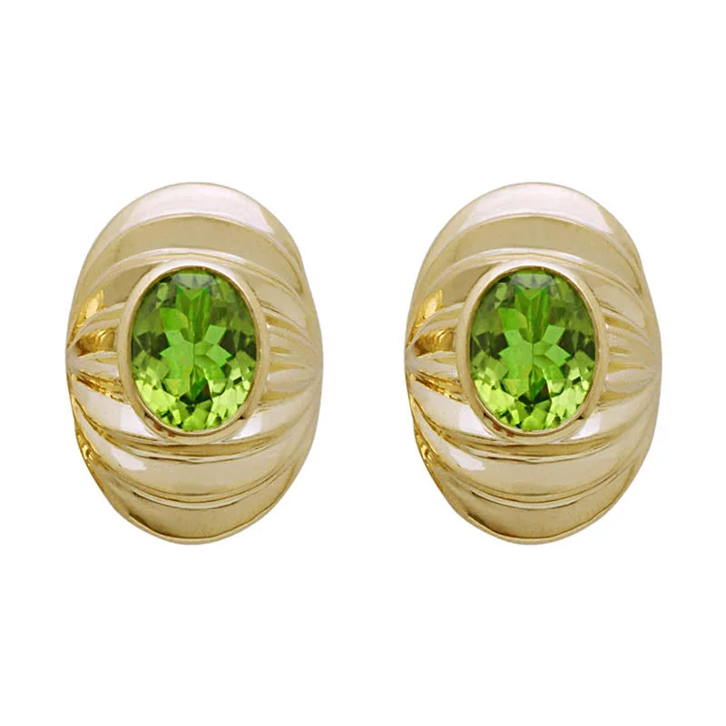 minimalist gold earrings for women -Earrings - Peridot