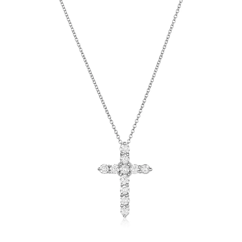 classic necklaces for women -Diamond Cross Necklace