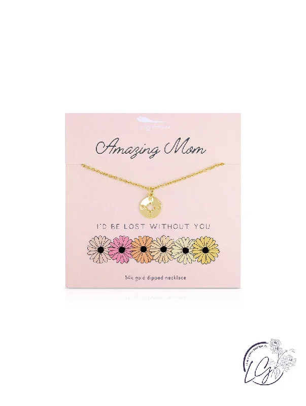 vintage bridal necklaces for women -Amazing Mom - I'd Be Lost Without You Necklace