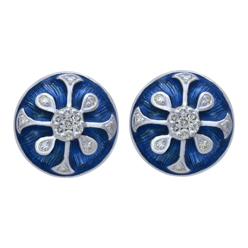 unique earrings for women -Earrings- Diamond (Enamel)