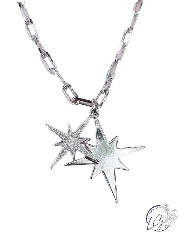 trendy necklaces for women -Starburst Necklace Silver