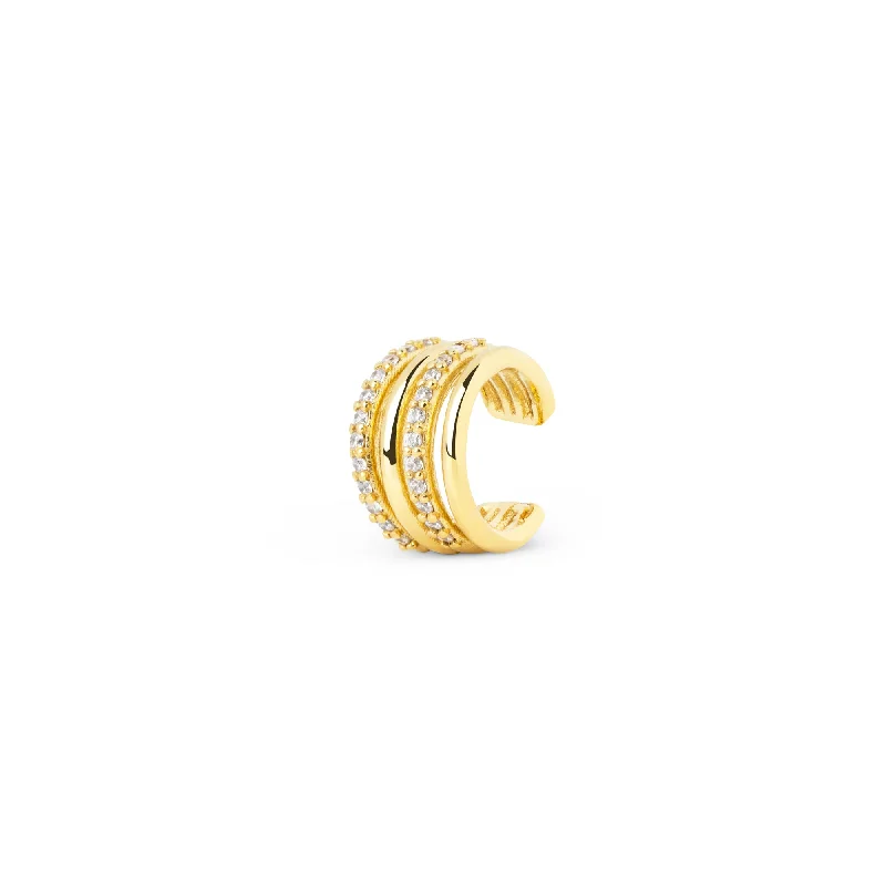 wedding bangles for women -Clam Gold Ear Cuff