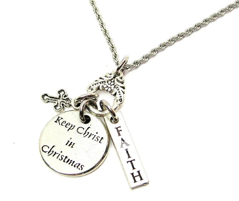 short necklaces for women -Keep Christ In Christmas Catalog Necklace