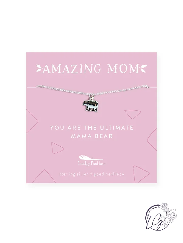 stylish pearl necklaces for women -You are the Ultimate Mama Bear Necklace