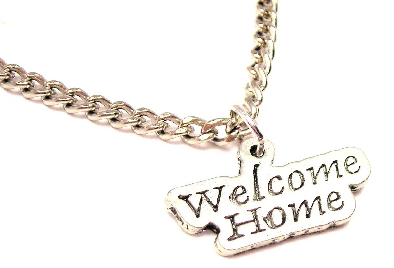 anniversary necklaces for women -Welcome Home Single Charm Necklace