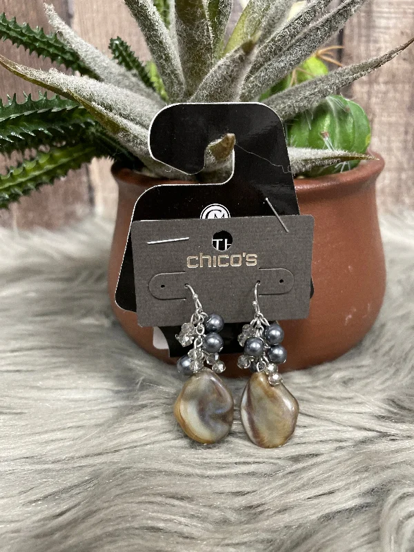 women's silver earrings -Earrings Dangle/drop Chicos