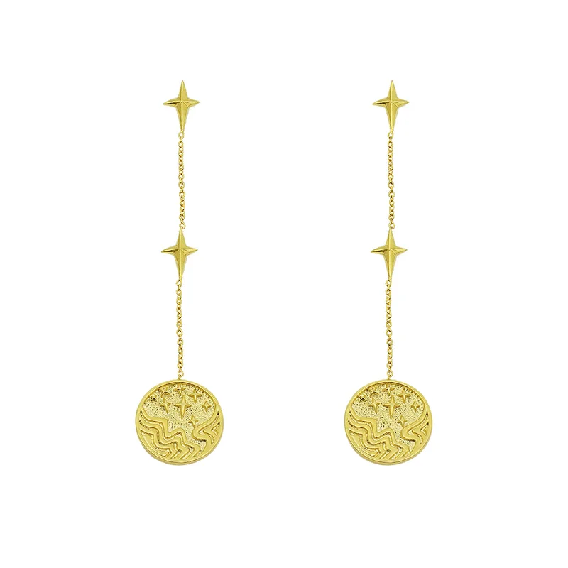 gold stud earrings for women -TAROT The Star Drop Earrings