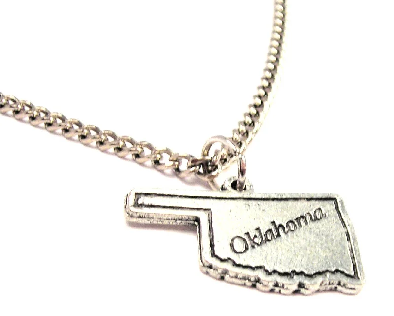 simple chain necklaces for women -Oklahoma Single Charm Necklace