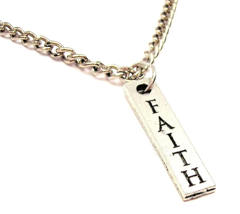 short necklaces for women -Faith Single Charm Necklace