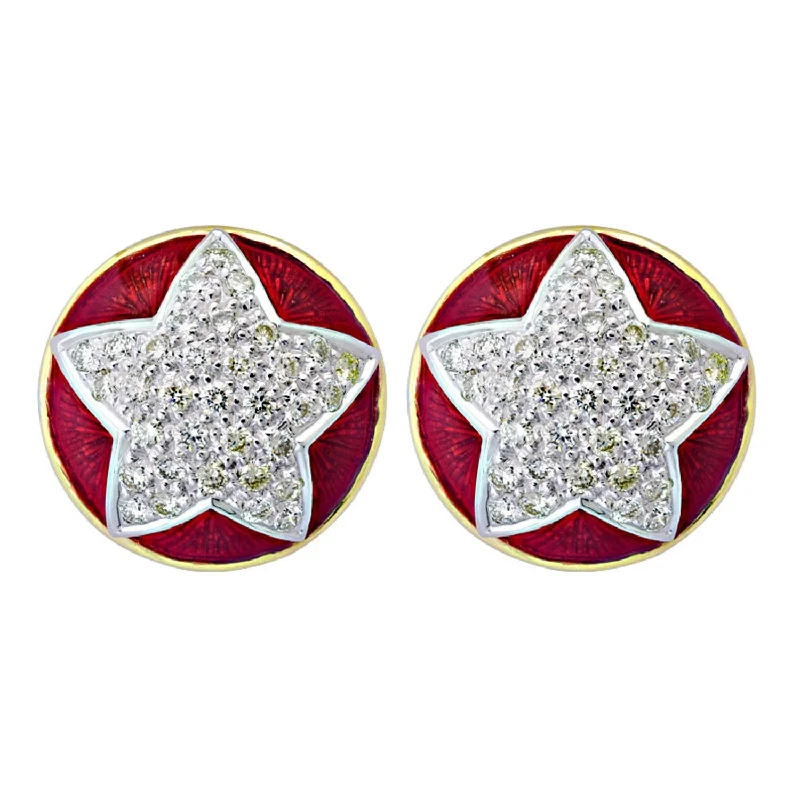 big hoop earrings for women -Earrings- Diamond (enamel)