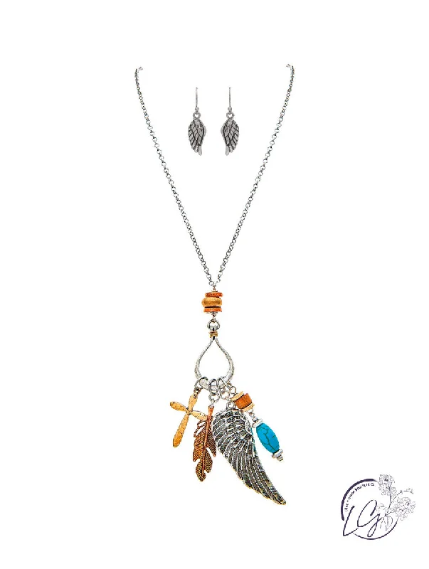 luxury wedding necklaces for women -Multi Inspirational Totem Charm Necklace Set