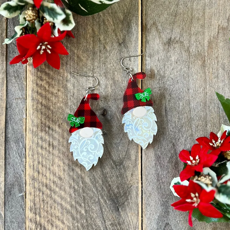 long drop earrings for women -Gnome Earrings