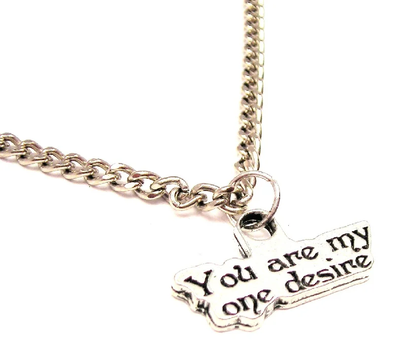 crystal necklaces for women -You Are My One Desire Single Charm Necklace