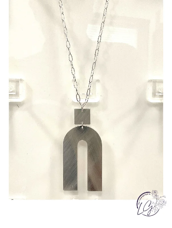 sterling silver necklaces for women -U Pendent Necklace