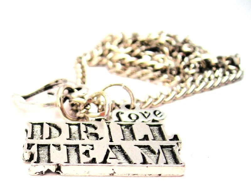 fashion necklaces for women -Drill Team Little Love Necklace