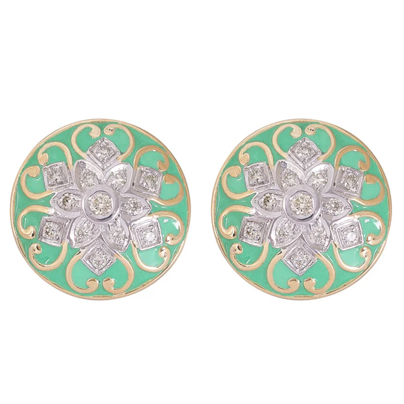 sparkling earrings for women -Earrings- Diamond (Enamel)